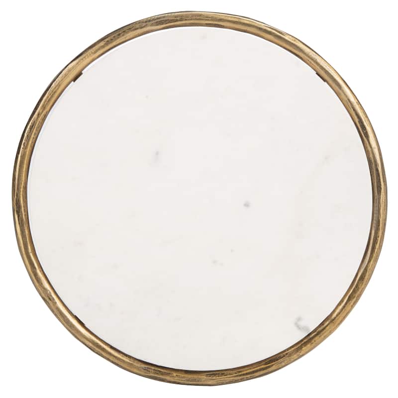 SAFAVIEH Couture Saliha Forged Metal Round End Table - 18" W x 18" L x 20" H - 18"W x 18"D x 20"H