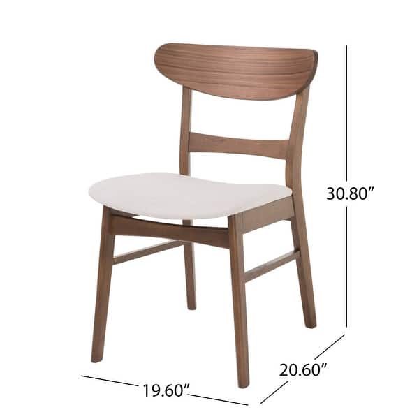 dimension image slide 4 of 7, Idalia Fabric and Rubberwood 5-piece Wood Rectangular Dining Set by Christopher Knight Home