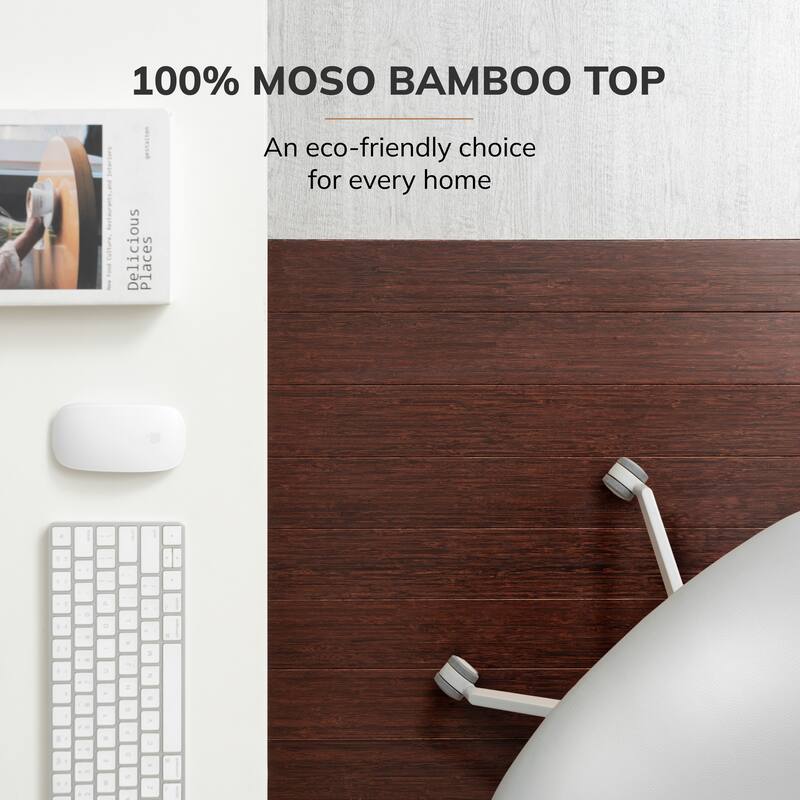 Eco Bamboo Deluxe Rectangular Cherry Chair Mat (72 x 48)