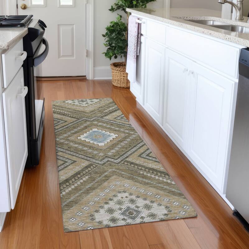 Premium Washable Super Soft Boho Global Mayfield Rug - Beige - 2'3" x 7'6"
