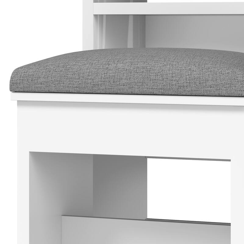 Moasis 8 Tiers Free Standing Shoe Cabinet with Hidden Bench, 70.9'' Tall Shoe Racks with Open Storage & High Boots Cubby