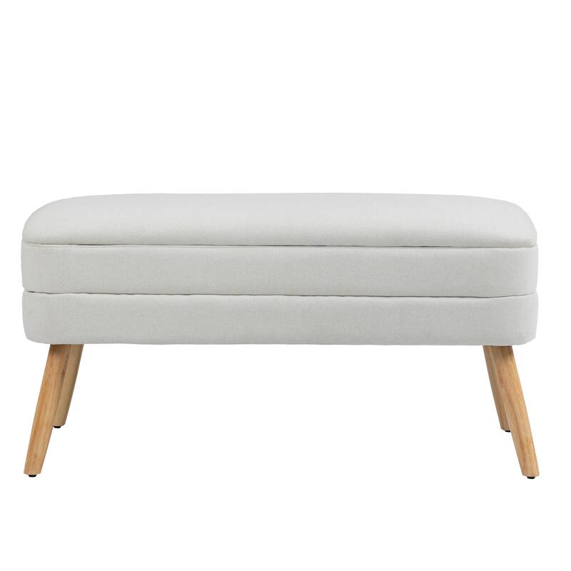 Modern Linen Storage Bench Upholstered Ottoman