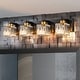 preview thumbnail 1 of 93, 2/3/4/5 Light Bathroom Vanity Light Wall Sconce with Crystal Shade 27.6 - Black & Gold