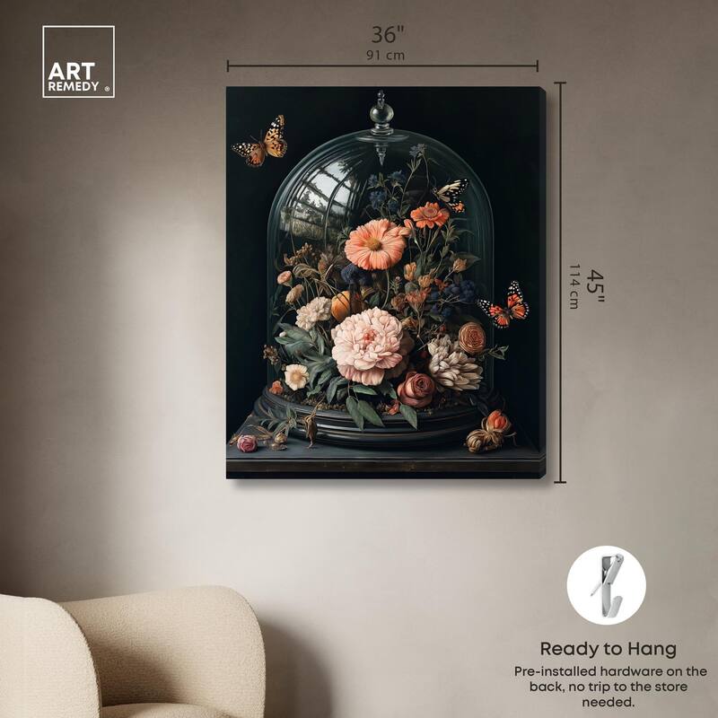 Bell Jar Garden I Canvas by Art Remedy, Gallery Wrapped