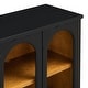 preview thumbnail 13 of 51, Buffet Cabinet with Glass Doors, Arched Cabinet with Adjustable Shelves, Kitchen Storage Cabinet with Rebound Device