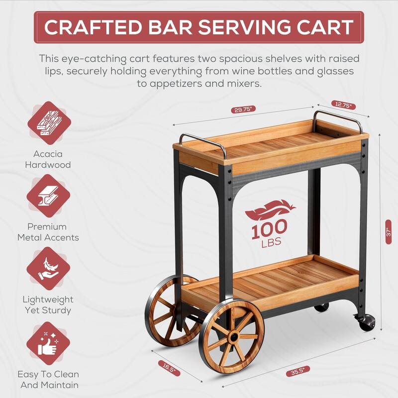 The Entertainer Bar Serving Cart