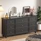 preview thumbnail 23 of 62, Modern Wood Dresser Bedroom Storage Drawer Organizer Closet Drawers Black - 9-drawer