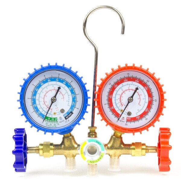 Auto A//C Refrigerantion Charging 3-Way Manifold Gauge Set R12 R22 R134A R502