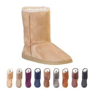 Dawgs Womens 9 Inch Faux Shearling Microfiber Vegan Boots Dawgs Womens 9 Inch Faux Shearling Microfiber Vegan Boots