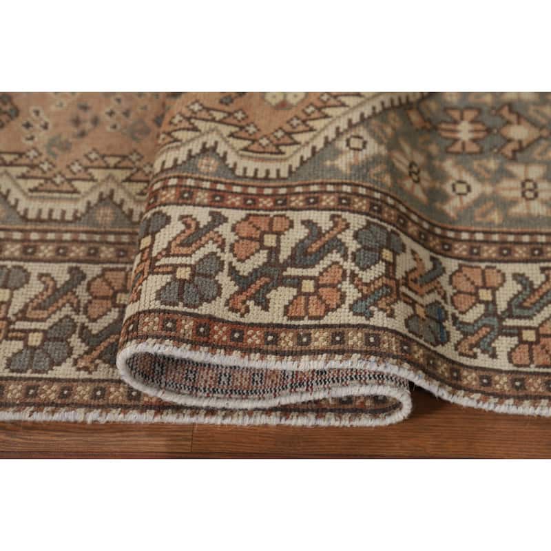Distressed Bakhtiari Vintage Persian Area Rug Handmade Wool Carpet - 5'1" x 10'1"