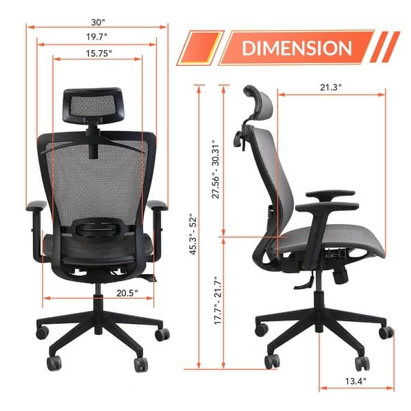 FLEXISPOT Ergonomic Mesh Office Chair Swivel Height Adjustable Seat ...