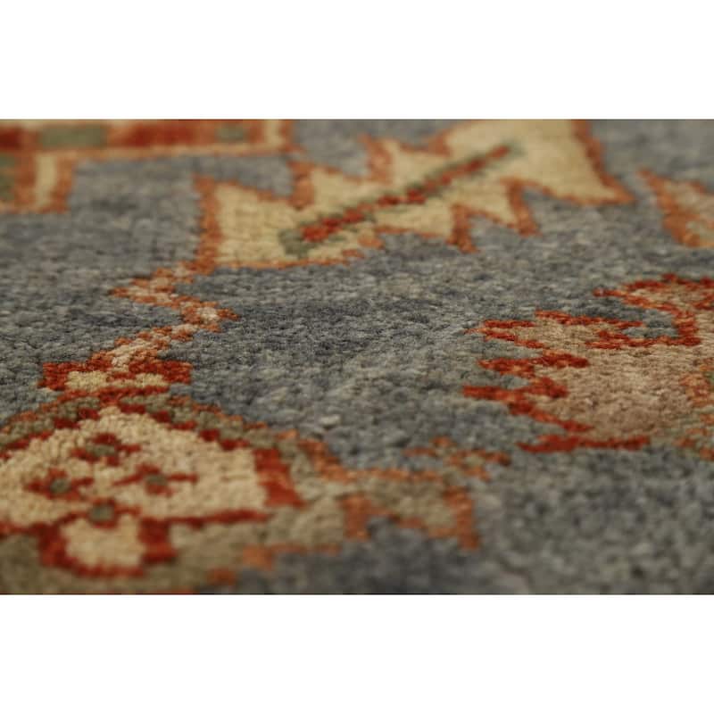 Geometric Heriz Serapi Indian Rug Hand-Knotted Wool Carpet - 7'11"x 9'10"