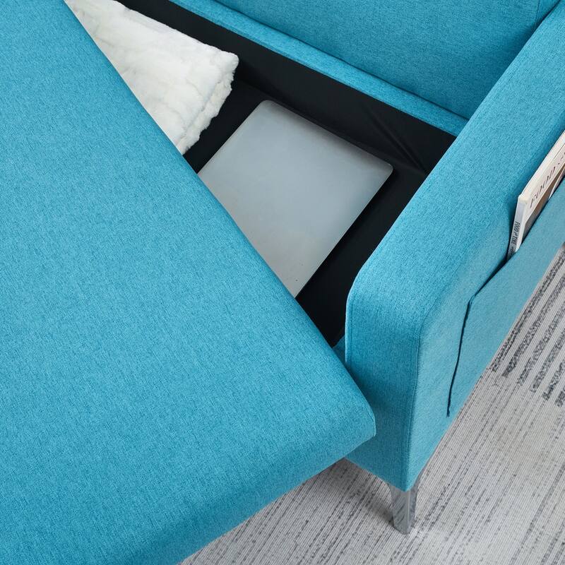 57" Modern Loveseat Sofa with Storage for Living Room