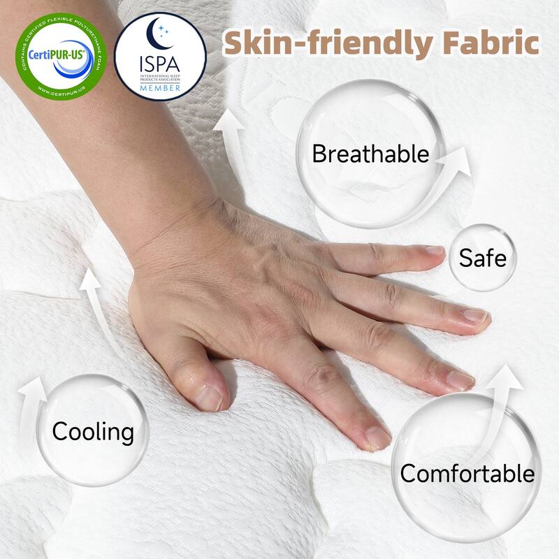 12 inch Medium Euro Top Memory Foam Hybrid Twin Mattress in a Box