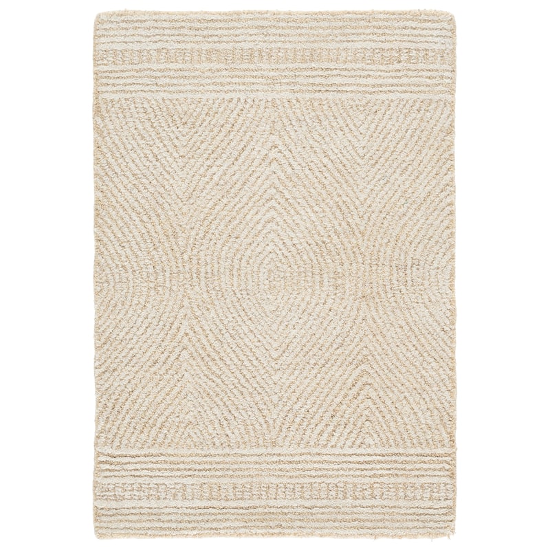 SAFAVIEH Handmade Abstract Leonide Modern Wool Rug - 2'3" x 4' - Ivory/Beige