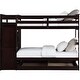preview thumbnail 5 of 5, Classic Wood Twin Bunk Bed with Trundle, Storage Ladder, 5 Drawers, Brown