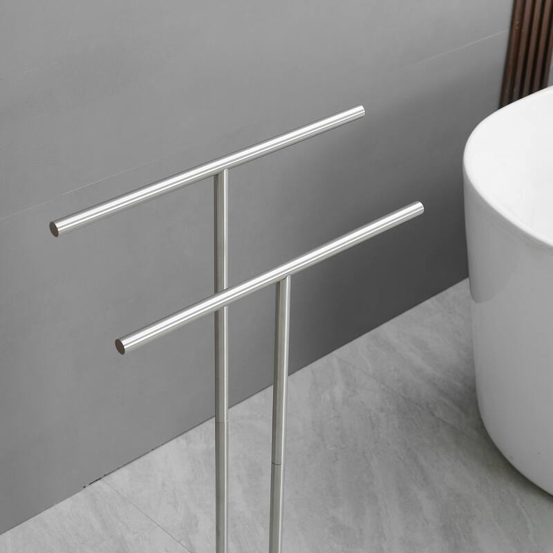 2-Tier Freestanding Towel Racks with Marble Base
