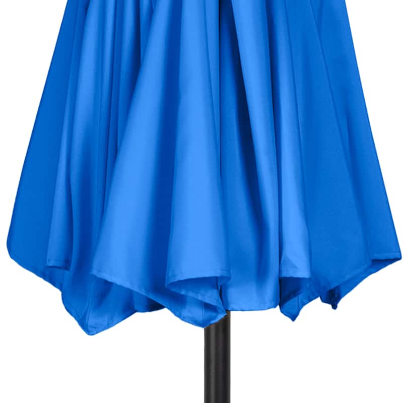 Patio Umbrella with Auto Tilt - 10FT Easy Crank Outdoor Umbrella by Pure Garden (Brilliant Blue)