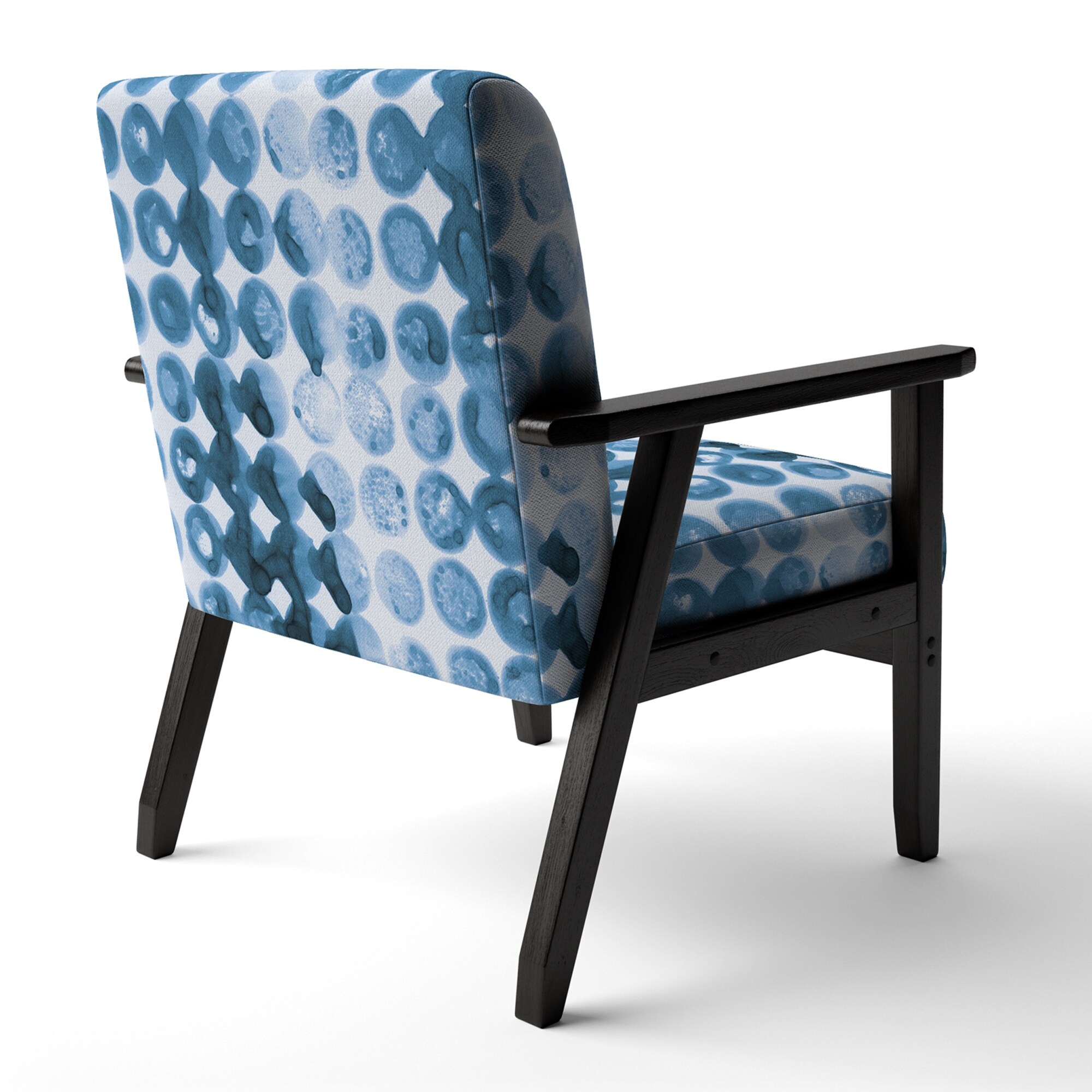 Designart "Indigo Watercolor Geometrical VII" Upholstered - Picture 8 of 15