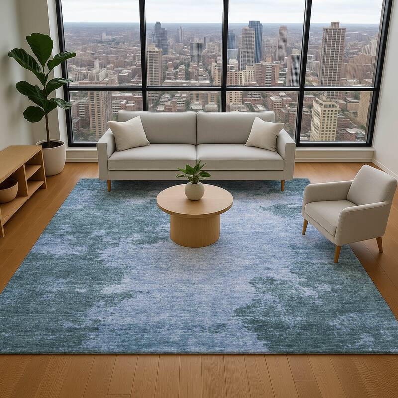 Premium Washable Super Soft Mayfield Rug - Denim - 3' x 5'