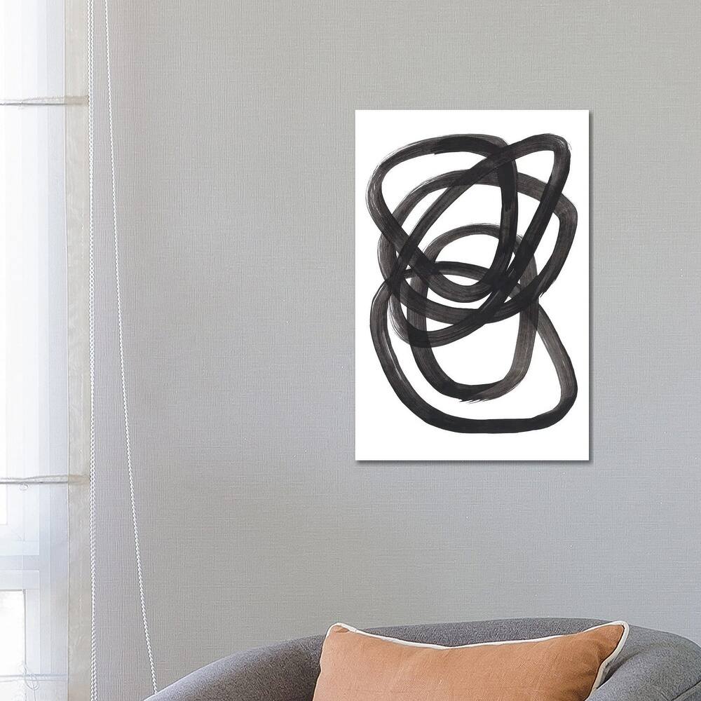 iCanvas "Ink Spiral Rings" by EnShape Canvas Print