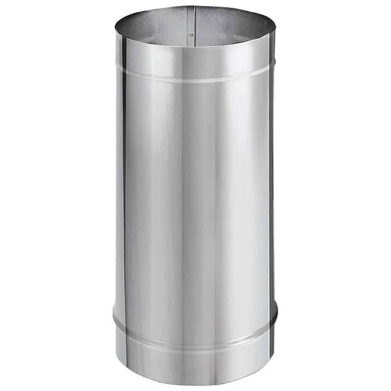 DuraVent DuraBlack 24" x 8" Diameter Single Wall Stainless Steel Stove Pipe - 3.6