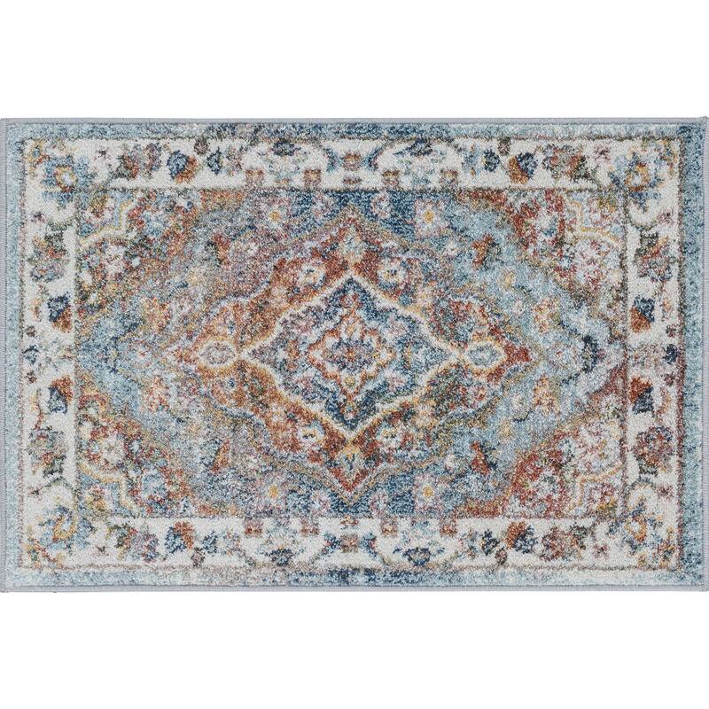 Rayna Farmhouse Medallion Indoor Area Rug