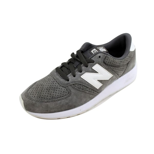 new balance 420 black and gray suede sneakers