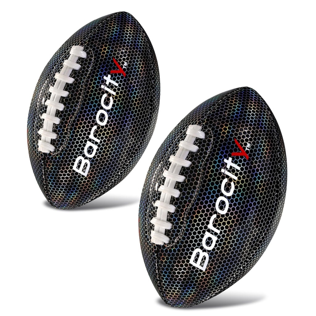 Barocity Footballs for Kids - 2 Training Balls Black Size 3 and Size 6