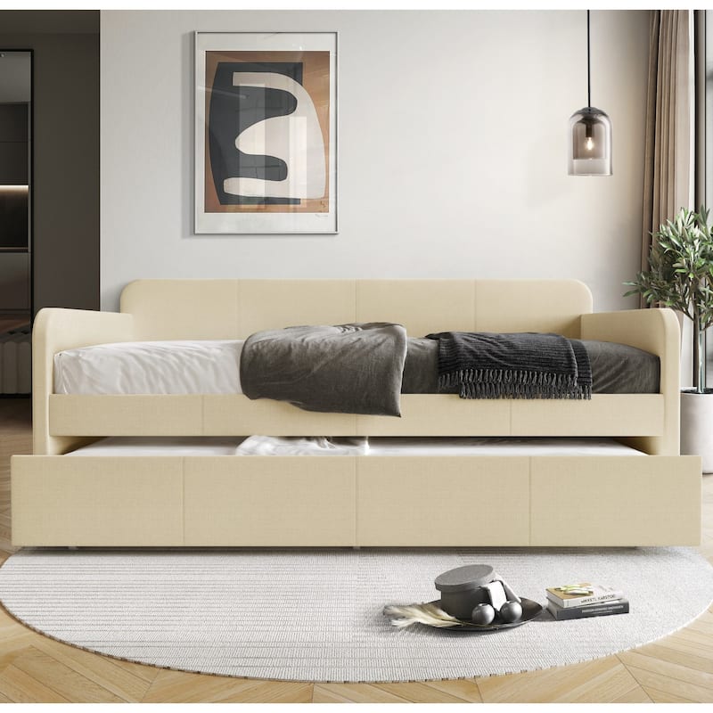 Porch & Den Anthony Upholstered Casual Daybed Set with Trundle