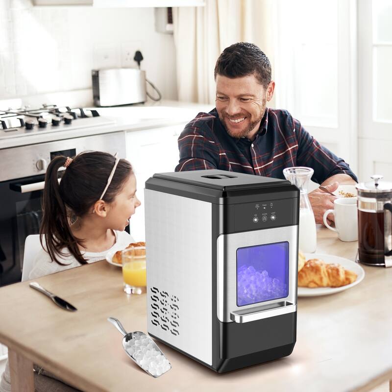 Ice Maker Countertop 44lbs Per Day with Ice Shovel and Self-Cleaning