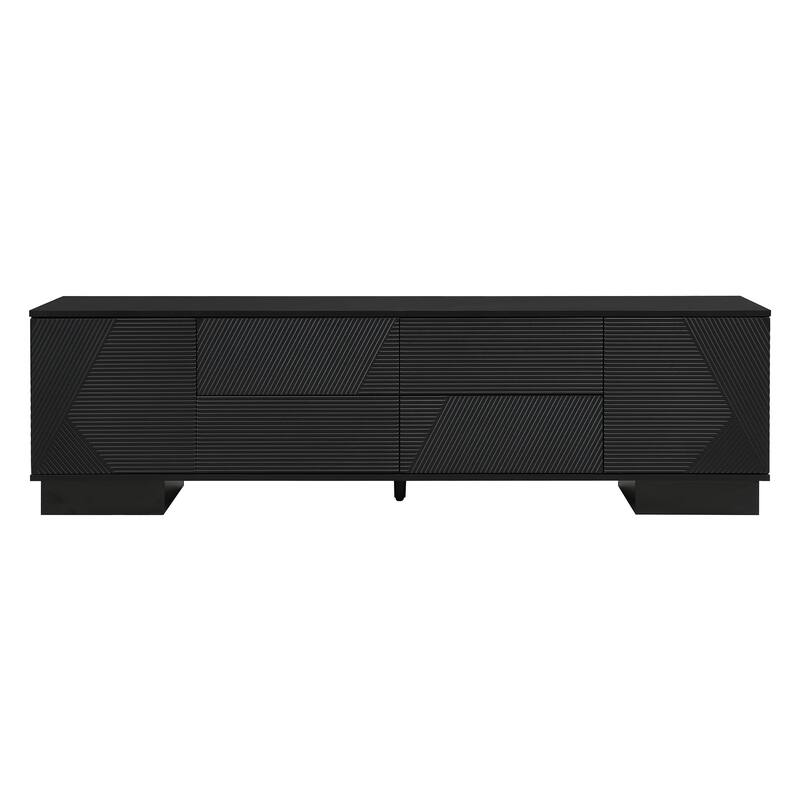 70.8" Modern TV Stand, Entertainment Center with Cabinets, 4 Drawers, Media Console Table, Living Room Modern TV Cabinet