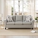 preview thumbnail 4 of 9, Roundhill Furniture Elaris Contemporary Flared Arm Sofa with Soft Chenille Upholstery, Taupe