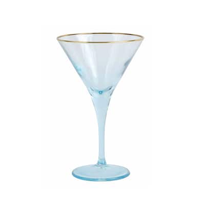 viva by VIETRI Rainbow Turquoise Martini Glass