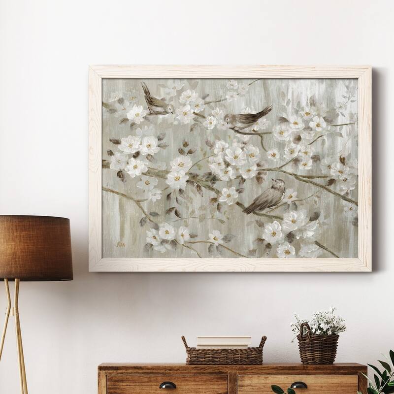 Neutral Spring Birds-Premium Framed Canvas - Ready to Hang