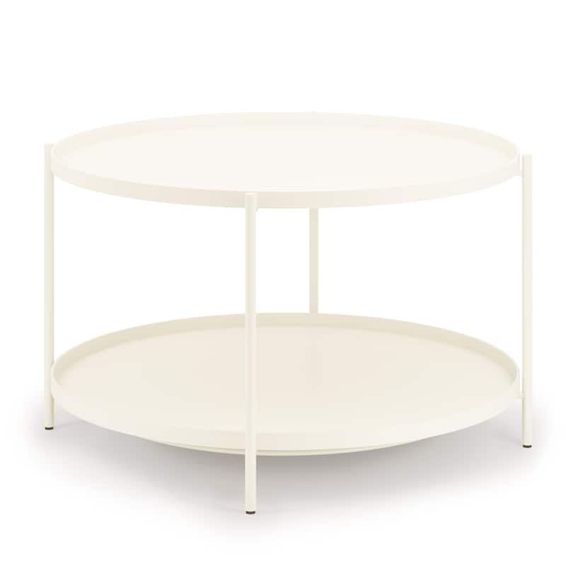 WYNDENHALL Lipton Industrial 32 inch Wide Metal Coffee Table - 31.5 "w x 31.5" d x 18.5" h