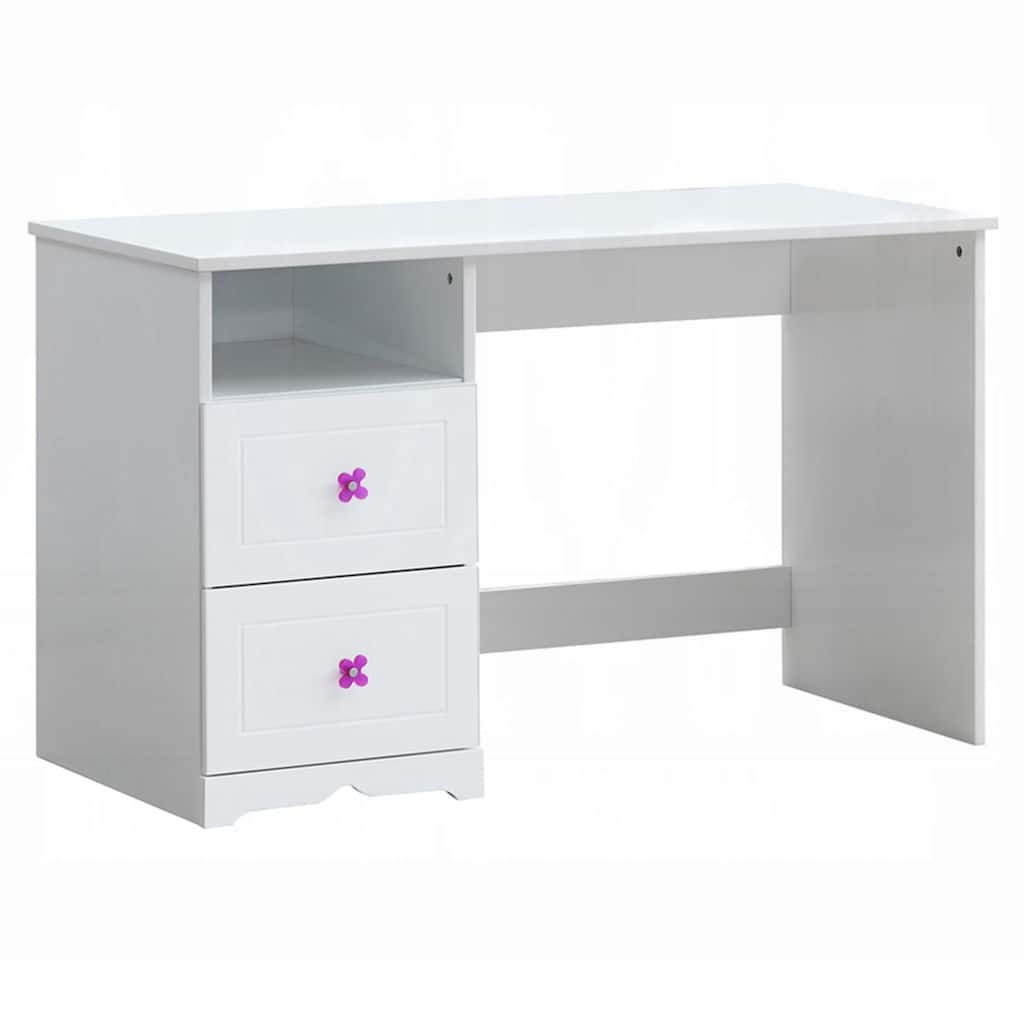 Andrea White 2-Drawer Writing Desk