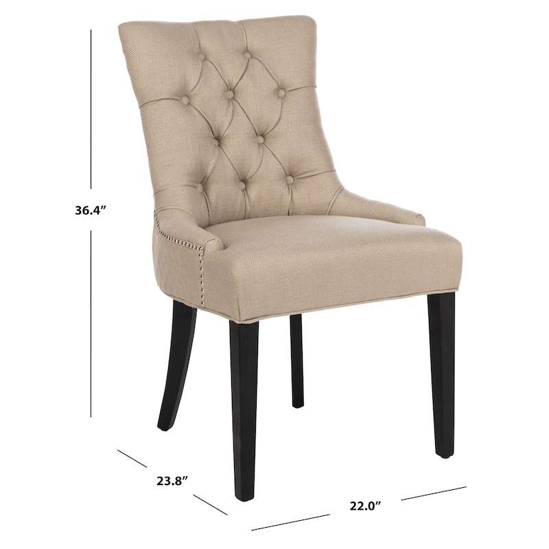 SAFAVIEH Dining Abby Viscose Blend Dining Chairs (Set of 2) - 22"x23.8"x36.4"
