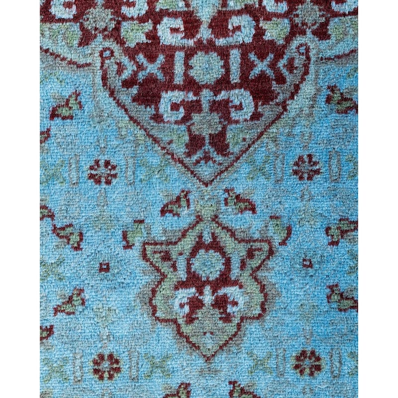 Fine Vibrance One-of-a-Kind Hand-Knotted Area Rug - Gray, 6' 1" x 9' 5" - 6' 1" x 9' 5"