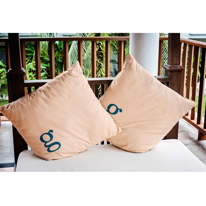 Modern Monogram Indoor/Outdoor Throw Pillow-G