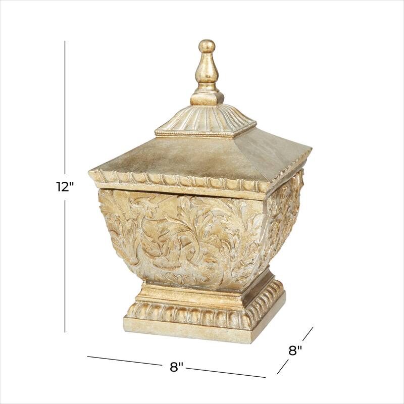 Polystone Decorative Jars - Gold - Roche River Decor
