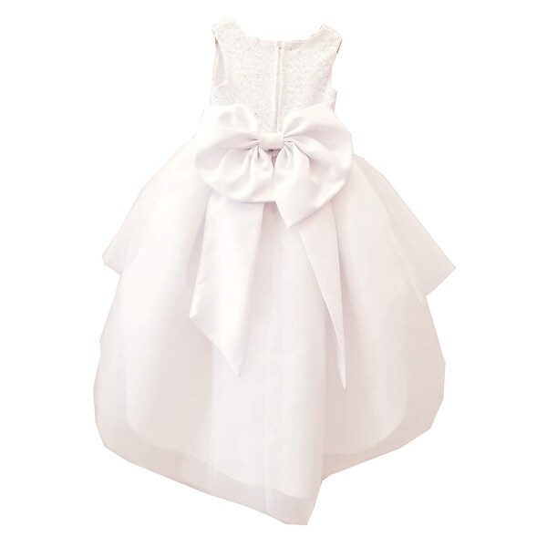white baby flower girl dress