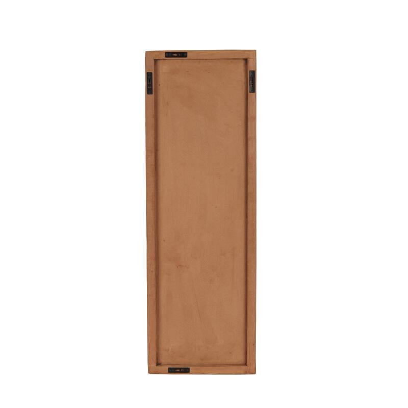 Mango Wood Abstract Handmade Stacked Tree Trunks Wall Decor - Brown - Roche River Decor