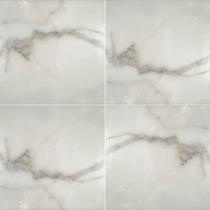 Ackland AKTMT12X12H-CA 12" x 12" Marble Solid Floor and Wall Tile - - Calacatta Gold