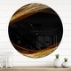 preview thumbnail 8 of 7, Designart 'Red Golden Shapes in Black' Large Modern Wall CLock 29 in. wide x 29 in. high