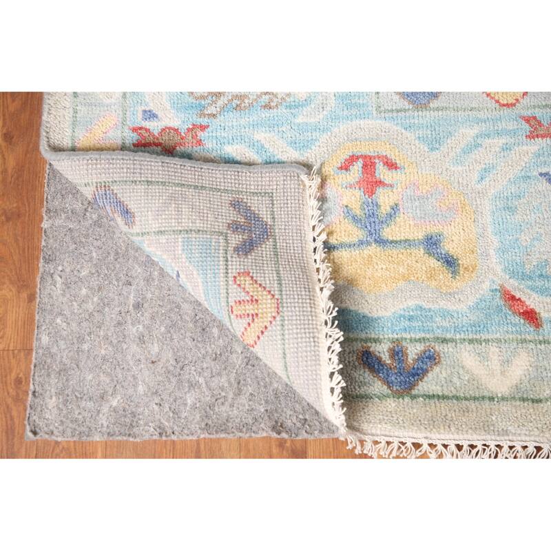 Grey Oushak Oriental Area Rug Handmade Wool Carpet - 9'1"x 11'10"