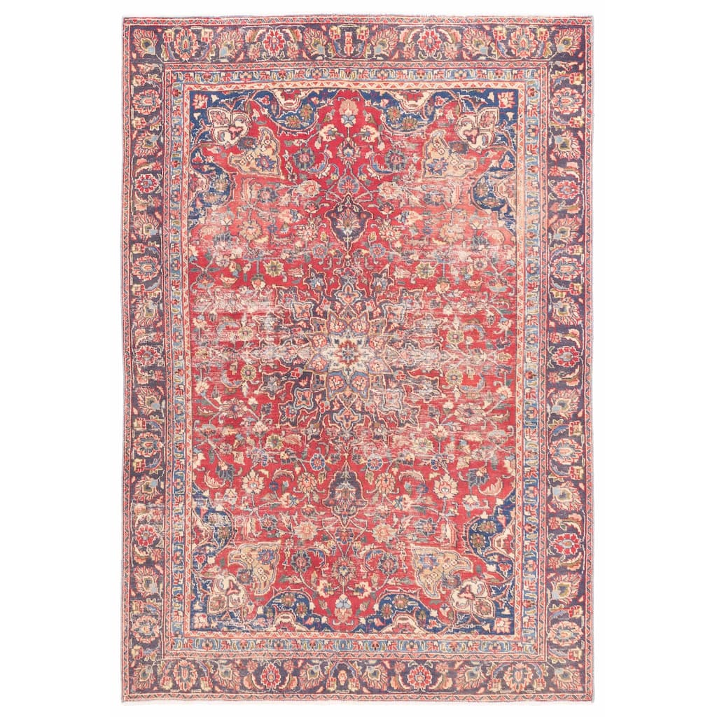 ECARPETGALLERY Hand-knotted Antalya Vintage Red Wool Rug - 5'10 x 8'8
