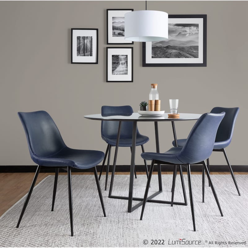 Carson Carrington Kantsjo Industrial Vintage Faux Leather Dining Chair (Set of 2)