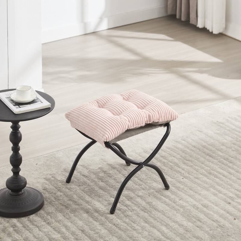 Modern Lounge Chair with Ottoman - Plush Reading Accent Chair with Footrest and Side Pocket