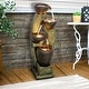 preview thumbnail 2 of 10, 40in Modern Indoor Water Fountain w/Lights Waterfall Feature for Home